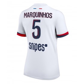 Dámské fotbalový oblečení Paris Saint-Germain Marquinhos #5 Venkovní košile 2025-26 Krátkým Rukávem